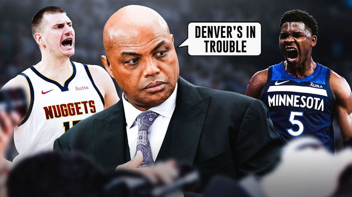 Charles Barkley saying “Denver’s in trouble” with Timberwolves Anthony Edwards and Nuggets' Nikola Jokic.
