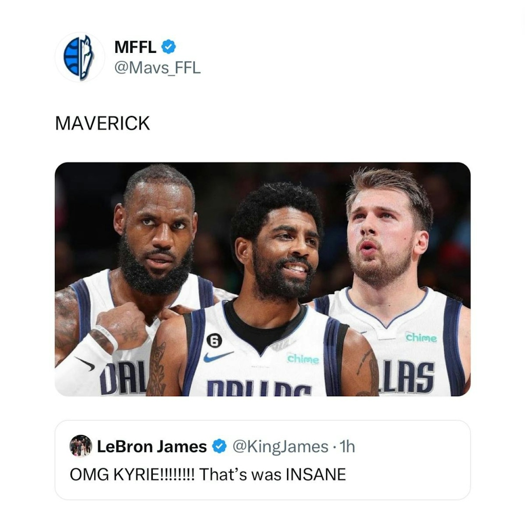 LeBron James, you are a Maverick.