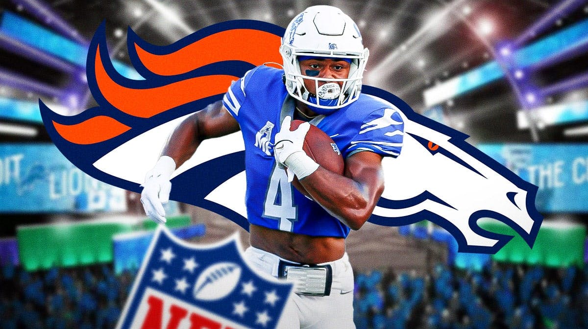 Blake Watson (memphis) next to a Broncos logo and a 2024 NFL Draft background