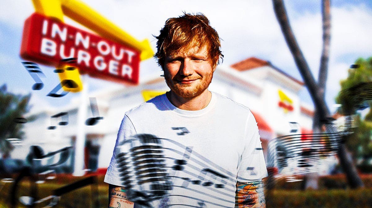 Ed Sheeran at In-N-Out.