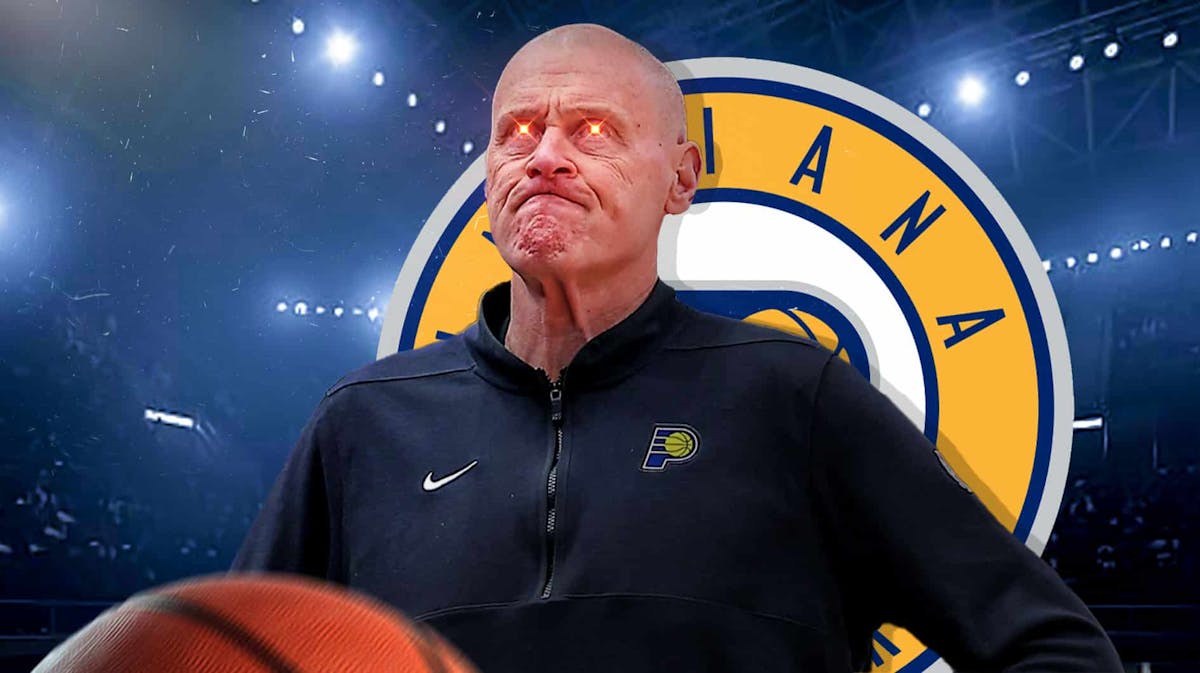 Rick Carlisle (Pacers) looking angry/serious with woke eyes