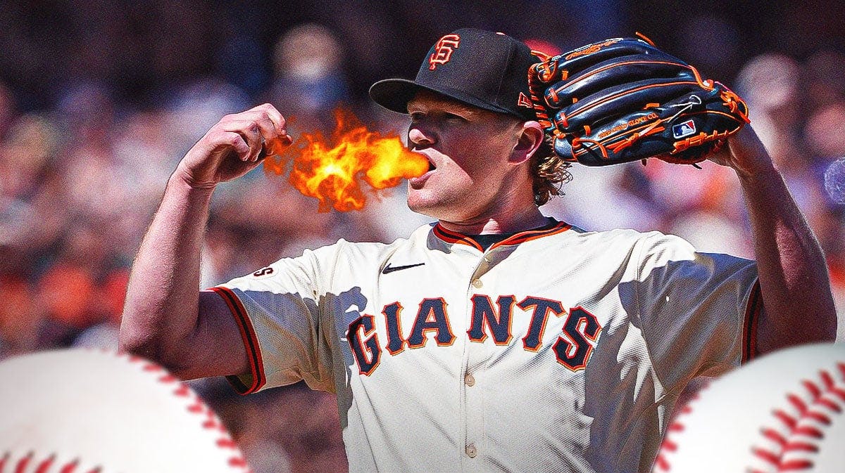 Giants' Logan Webb breathing fire.