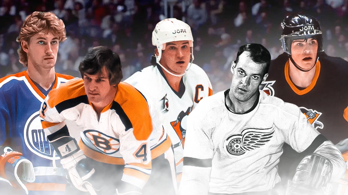 Wayne Gretzky, Bobby Orr, Mario Lemieux, Gordie Howe and Jaromir Jagr.