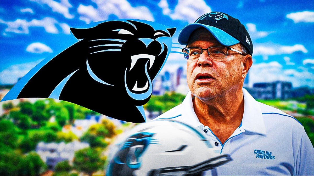Panthers owner David Tepper, city of Charlotte in background