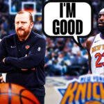 Knicks' Mitchell Robinson saying "I'm Good" to Tom Thibodeau and Jalen Brunson