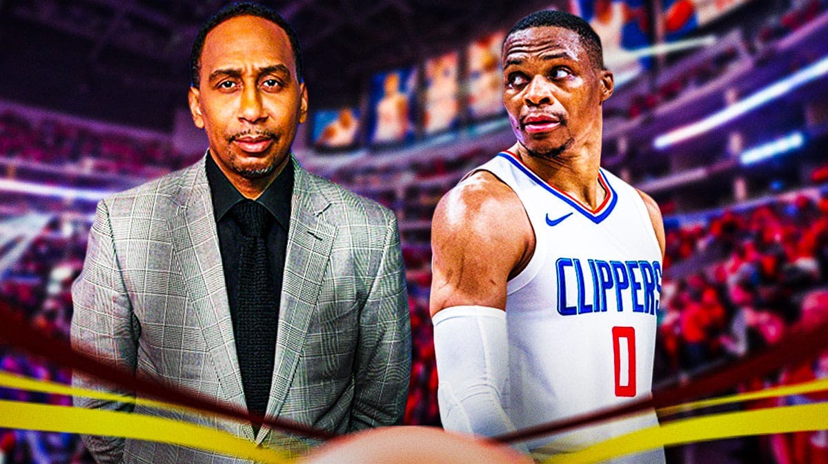 Stephen A. Smith and Los Angeles Clippers player Russell Westbrook