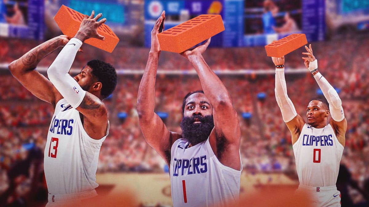 Clippers' Paul George, James Harden, and Russell Westbrook all shooting bricks
